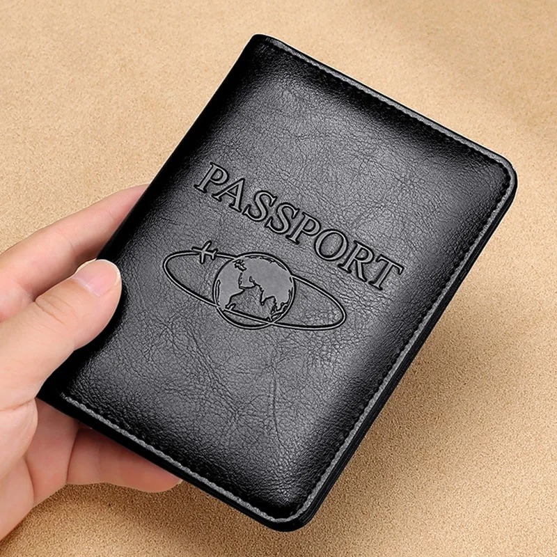 Travel Accessories Wallet - Unisex lederen paspoorthoes RFID-blokkerende herenpaspoorthouder ID-kaarthouder