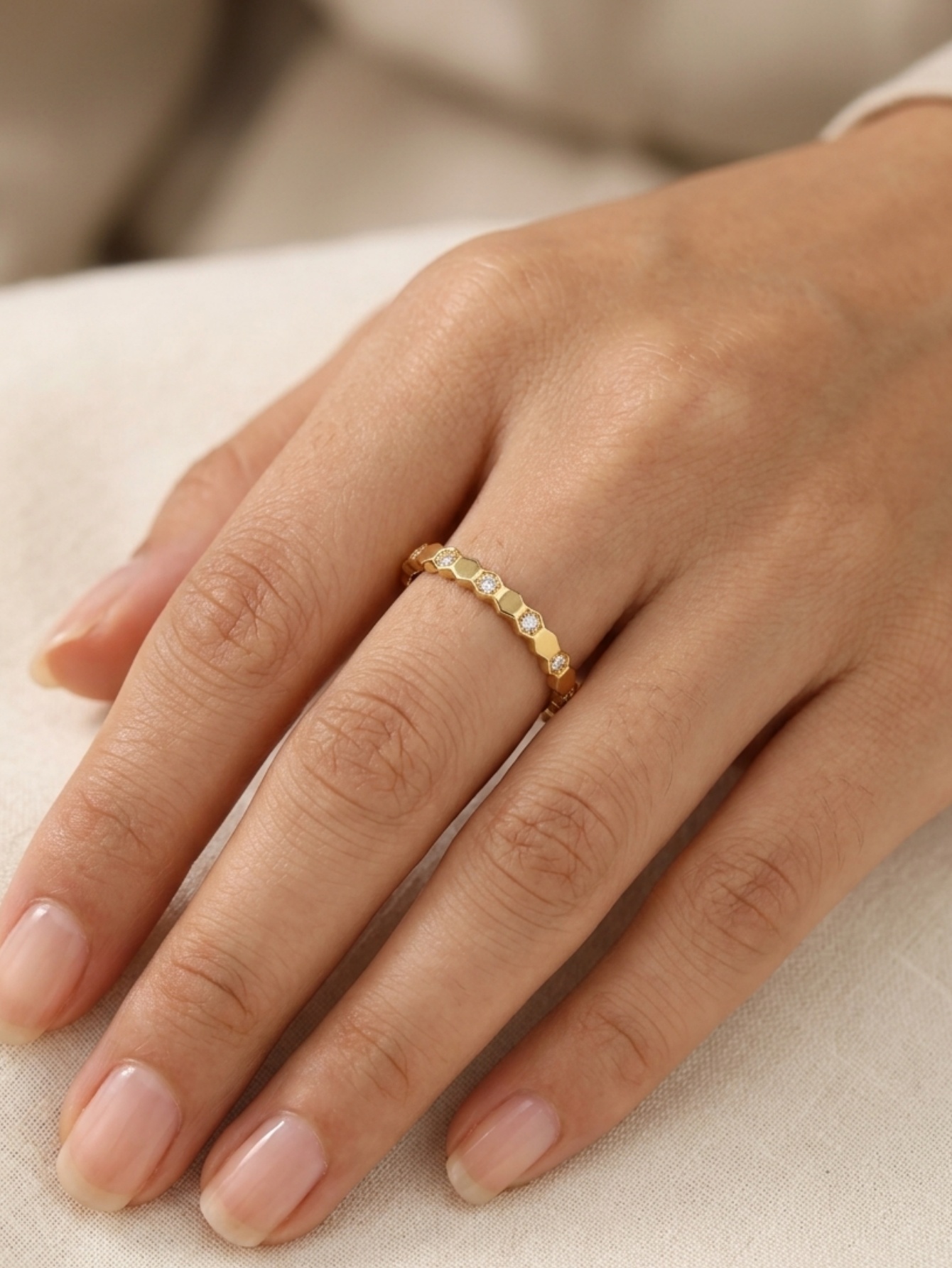 Travel Accessories As Gifts - 1 stuk roestvrijstalen ring verguld met