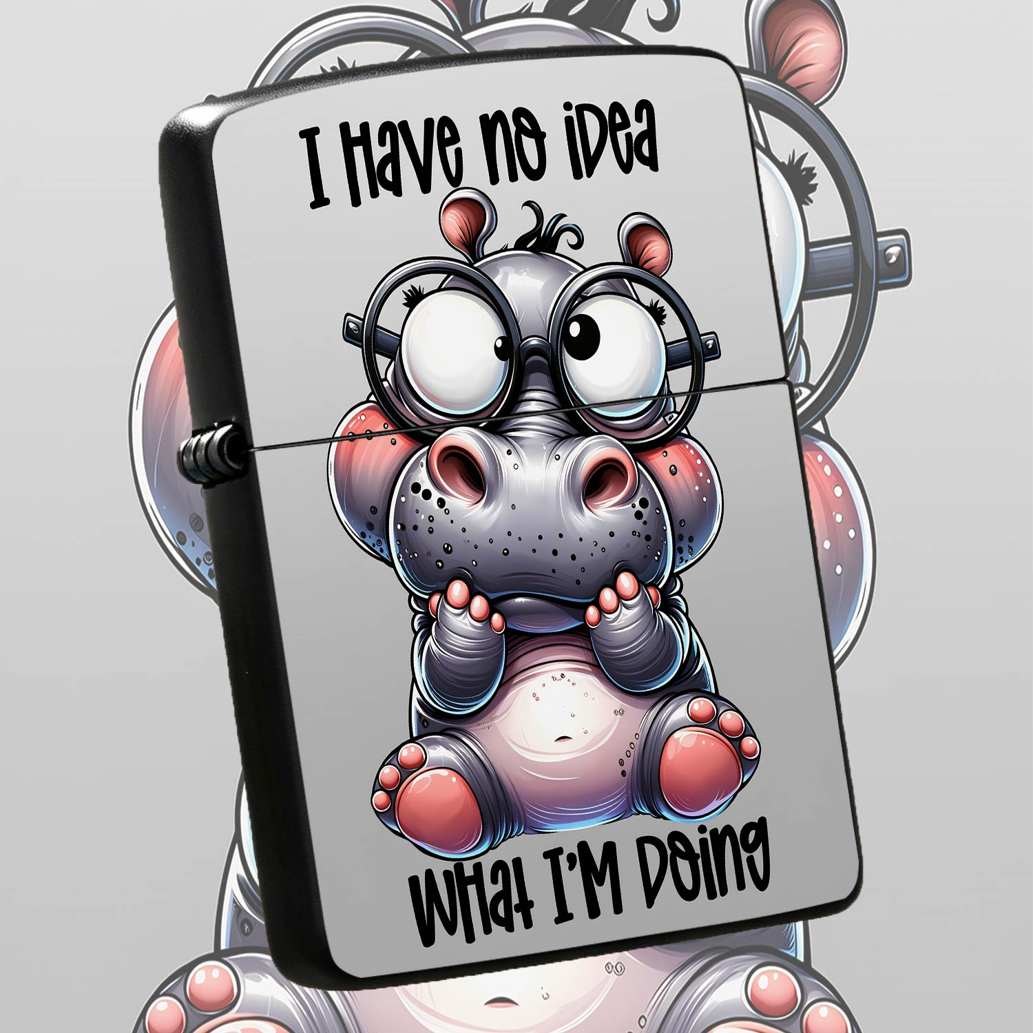 Travel Accessories Ideas - Leuke aansteker met een hippopotampatroon, een