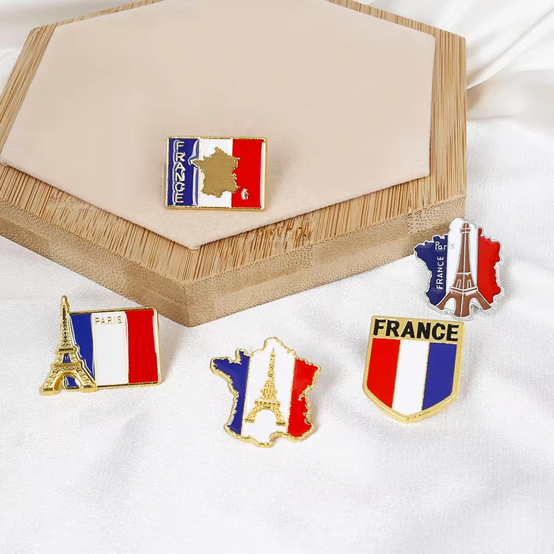 Travel Accessories Jewelry - Frankrijk Vlag Emaille Pins Eiffeltoren Parijs