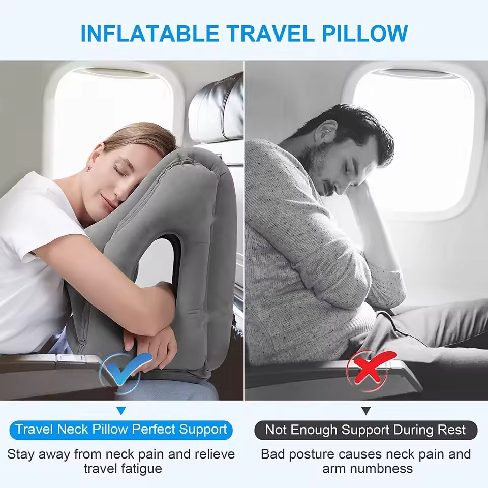 Opblaasbaar reiskussen, reisac - Travel Accessories Long Flight recensie en prijs