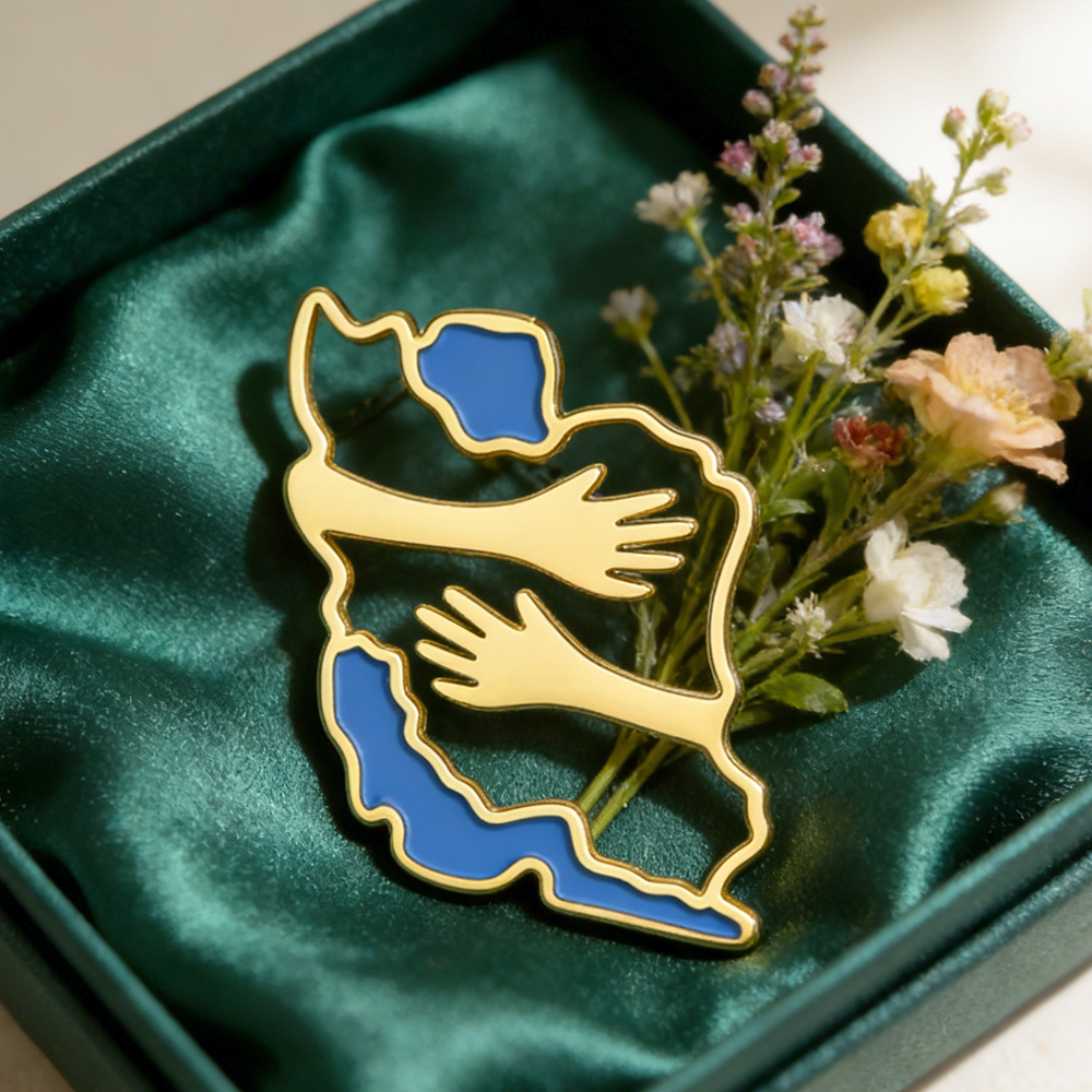 Dawapara Iran Map Shape Broche - Travel Accessories Jewelry recensie en prijs